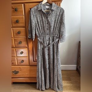 Melloday Belted Midi shirt dress